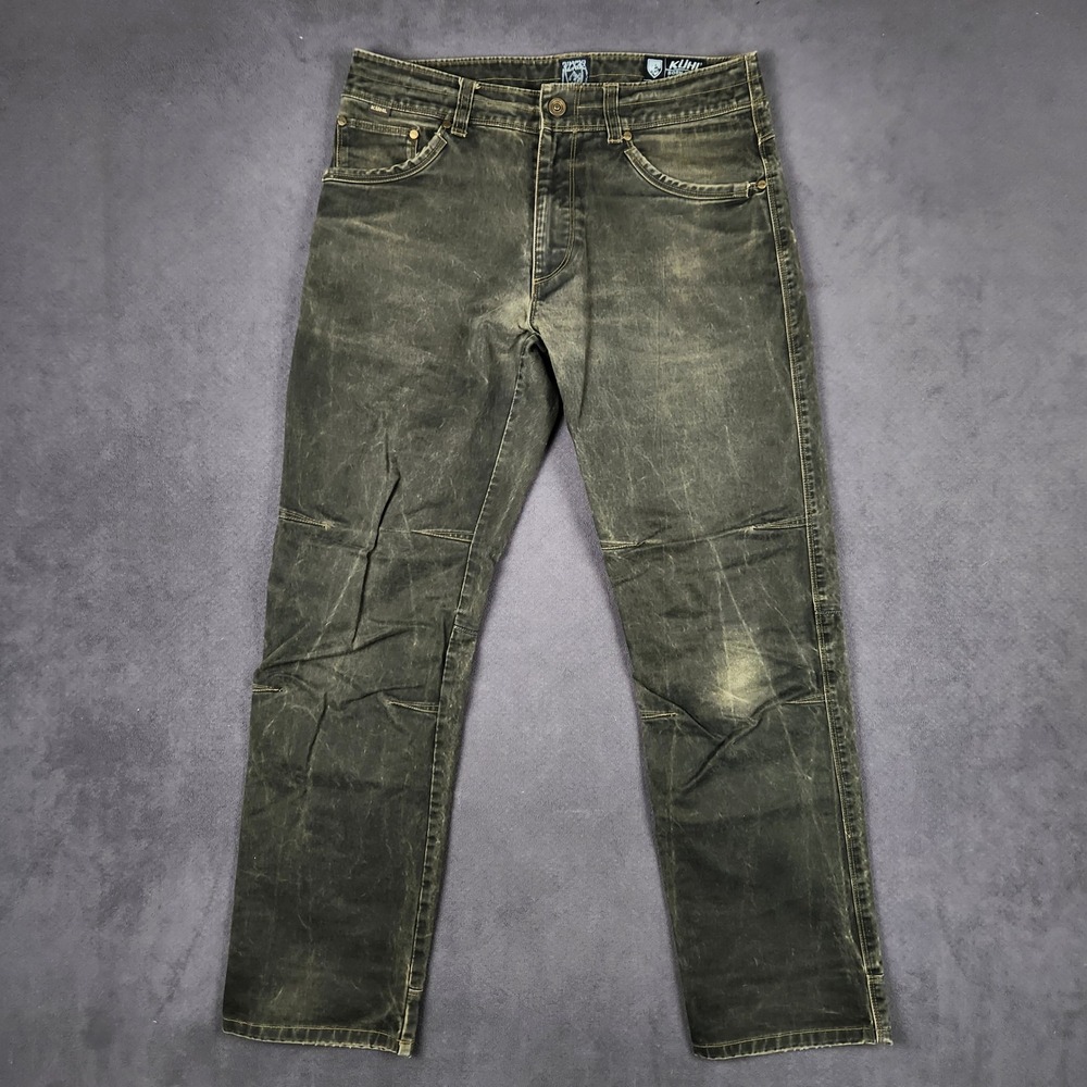 Kuhl Easy Rydr Pants‎ Mens 32x32 Brown Black Patina Dye Articulated Knee Rugged